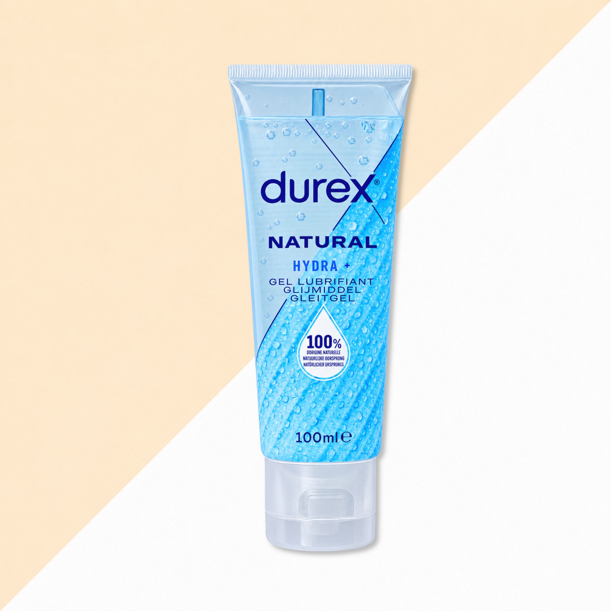 Durex Natural Hydra+ glijmiddel, 100 ml, tube op waterbasis