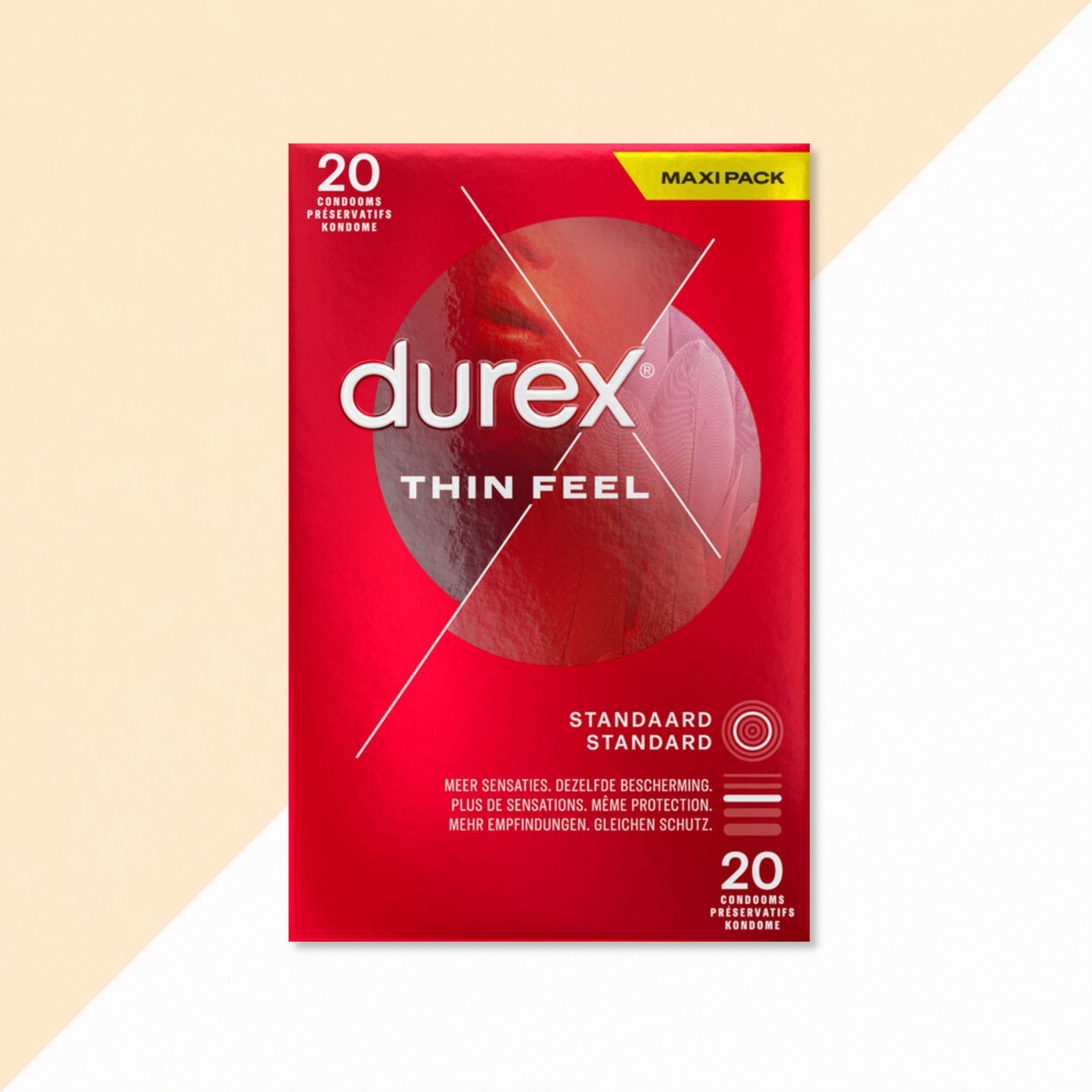 Durex Thin Feel condooms 20 stuks Durex Thin Feel condooms, 20 stuks, Maxi Pack verpakking