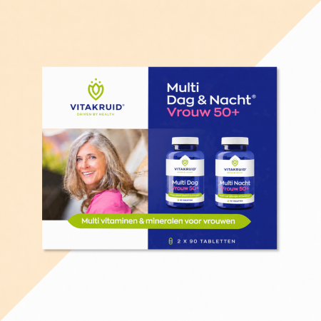 Vitakruid Multi Dag & Nacht Vrouw 50+ multivitaminen en mineralen